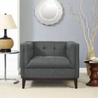 Modway - Serve Tissu rembourré Fauteuil - Gris-Capsules de pied non marquées
