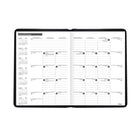 Mead - Agenda de bureau mensuel 2027 - 9 7/8 po H x 7 po l - gris - bilingue-Un mois sur deux pages