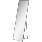 HOMCOM - Miroir pleine longueur sur pied ou mural - 19,7 po l x 63,6 po H - noir-Miroir pleine longueur pour montrer votre look complet 