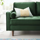 Modway - Valour Performance Velvet Loveseat - Vert-Rembourrage en mousse dense