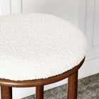 Modway - Fable Tissu Boucle Tabourets de bar - Ivoire de noyer - Ensemble de 2-Ossature en bois