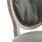Modway - Arise Français vintage Tissu rembourré Fauteuil d’appoint de salle à manger - Gris naturel-8