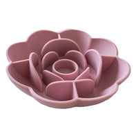 Dexypaws - Mangeoire lente Flower - Rose poudré-Sans BPA