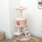 PawHut - Arbre à chat 47 po avec condo, poteaux à griffer - balle-Poteaux à griffer en sisal pour une utilisation intensive 