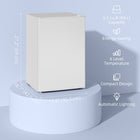 HOMCOM - Mini réfrigérateur 2,5 pi³ avec congélateur - blanc-Charnières de porte réversibles permettant des options d'installation flexibles 