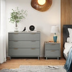 Manhattan Comfort - Granville commode moderne et table de nuit - gris clair - ensemble de 2-Recommandé pour un téléviseur jusqu'à 35 pouces
