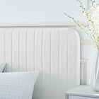 Modway - Celine Chenal Touffé Performance Velvet Lit de plateforme King, Blanc-Assemblée requise