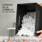 GBC - ShredMaster PX06-04 Destructeur de papier microdécoupé-Un bac de 3,96 gallons offre beaucoup d’espace pour déchiqueter. Durée de 3 minutes