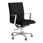 Nightingale - Amalfi Chaise de conférence inclinable et verrouillable à dossier moyen - Noir-Mousse d'assise et de dossier haute densité et haute résilience pour plus de confort et de soutien