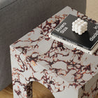 Modway - Valen Carré intérieur - Terrasse extérieure Béton voûté Table d’appoint - Marbre rouge-Pieds de nivellement non marqués