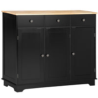 HOMCOM - Buffet 39,8 po L avec rangement - noir-Un grand espace de rangement garde votre maison organisée et propre 