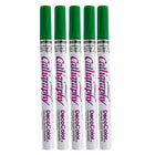 Marvy Uchida - Marqueur de calligraphie à peinture opaque - pointe fine - vert - paquet de 5-Marqueur à peinture opaque doté d'une pointe de calligraphie fine pour créer des motifs détaillés