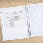 Five Star - Cahier Style à 1 matière – 11 po H x 8 1/2 po l – 160 pages-Les pochettes robustes aident à prévenir les déchirures et à ranger des feuilles détachées de 8 1/2 po x 11 po.