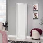 Sauder - Meuble de rangement Merton Hall - Blanc-étagères réglables: Trois étagères réglables et une étagère fixe pour une polyvalence de rangement optimale. Chaque étagère réglable a une capacité de poids maximale de 25 lb
