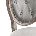 Modway - Arise Tissu rembourré Fauteuil d’appoint de salle à manger Ensemble de 4 - Gris clair-Rembourrage en tissu polyester
