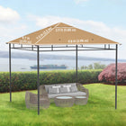 Outsunny - Remplacement de toit de pavillon carré 10 pi L x 10 pi l, couverture supérieure beige protégée UV-Fermeture à crochets et boucles facile à installer et à retirer  