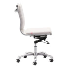 Zuo - Lider Plus Armless Chaise de bureau - Blanc-Garantie limitée de 3 ans