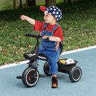 Qaba - Vélo pour tout-petits avec siège réglable - noir-Dimensions du siège : 9,4 po l x 6,7 po P (24 x 17 cm). Hauteur du siège : 13,8 po (35 cm) 