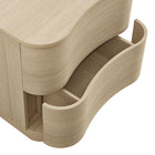 Modway - Mirae 2 tiroirs Table de chevet courbée, Chêne clair brossé-8