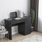 HOMCOM - Bureau d'ordinateur avec tiroirs de rangement - 43,25 po L x 19 po l x 29,75 po H - noir-Deux tiroirs pratiques et un casier inclus offrent un espace de rangement généreux