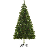HOMCOM - 7 Sapin de Noël artificiel FT avec branches réalistes - vert-Sapin de Noël fantastique qui ajoute une touche magique et festive à votre maison  