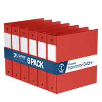 Davis Group Super économie, Reliure à anneaux ronds 2 po, paquet de 6 – Rouge-3 Reliure À Anneaux
