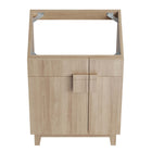 Modway - Miles 24" Armoire de toilette de salle de bain (lavabo non inclus) - Chêne-Pattes en caoutchouc effilées
