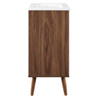 Modway - Transmit 18" Vanette de salle de bain - Blanc noyer-Porte à fermeture douce