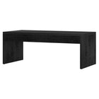 Hudson&Canal - Table basse rectangulaire Lawrence , 48 po de largeur, grain noir-Le plateau de table a une capacité de poids de 60 lb