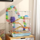 PawHut - Cage à Hamster 5 Niveaux - Bleu Clair-Convient aux petits animaux comme les hamsters, les gerbilles, etc