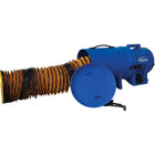 Matrix Industrial - Souffleur de 8" avec canette et conduite de 15'-Moteur 12 V 22 A à une vitesse avec protection thermique