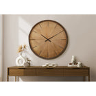 Monarch Specialties - 9022 Surdimensionné Grand Horloge Murale Rond de 30" - Brun-Profitez d'un affichage de l'heure sans effort grâce à la surface en verre transparent et aux index audacieux et faciles à lire, pour un ajout décoratif élégant et pratique dans une chambre, un salon ou un bureau