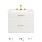 Modway - Daybreak Support mural de 24" - Blanc-Conception murale