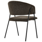 Modway - Nella Rembourré Chenille à bruyère Chaises de salle à manger Ensemble de 2 - Java Black-8