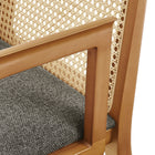 Modway - Monarch Bois et rotin Fauteuil à manger - Gris naturel miel-9