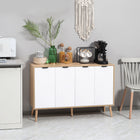 HOMCOM - Buffet moderne 47,2 po L, meuble de rangement - bois naturel-Convient à la salle à manger, la cuisine, le salon ou tout autre espace restreint nécessitant un peu plus de rangement 