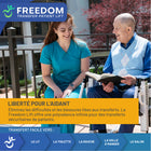 Mobile Patient Lift - Freedom & Independence - Soulève-patient électrique réglable - 34,5-42,5 po H - blanc/noir-Hauteur réglable de 34,5 po à 42,5 po pour répondre à différents besoins de transfert