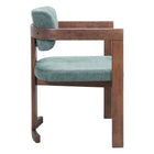 Zuo - Poly Chaise de salle à manger - Gris mousse/Noyer-Garantie limitée de 3 ans