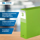 Davis Group Super économie, Reliure à anneaux ronds 3 po, paquet de 6 – Vert Lime-Anneau Rond, Non-Verrouillage