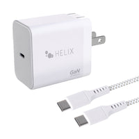 Helix - Chargeur mural USB-C + USB-A avec câble - 40 W, Blanc-40 W Chargement