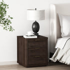 Manhattan Comfort - Table de nuit moderne Evelyn 20" à 3 tiroirs - Marron-Comprend 3 tiroirs à extension totale
