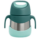 b.box - Boîte alimentaire isotherme - 335ml - Forêt Émeraude-Conception adaptée aux enfants avec poignées faciles à saisir, cuillère-fourchette intégrée et pièces amovibles favorisant l’autonomie