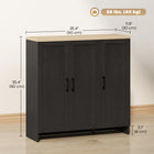 HOMCOM - Buffet moderne 35,4 po L avec rangement - noir-Utilisation polyvalente comme buffet ou meuble de salon 