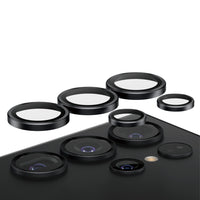 PanzerGlass - Protecteur d'objectif d'appareil photo Hoops pour Samsung Galaxy S24 Ultra - Noir-Cerceaux élégants conçus pour un meilleur ajustement/protection ; Cerceaux individuels