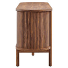 Modway - Cadence 71 po courbé Meuble TV, Noyer-Nivellement des pieds non marquants