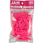 JAM Paper - Élastiques durables - taille 64 - roses - Paquet de 100-Couleur : rose | Élastiques élastiques colourés