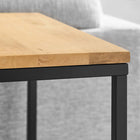 Modway - Zora Bois carré et métal Table d’appoint - Chêne-Glissières de plancher sans marquage