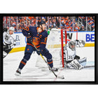 Connor McDavid Edmonton Oilers sur toile vs Los Angeles Kings - Toile encadree - 31" x 22"-Impression sur toile de qualité supérieure avec bordures enveloppées