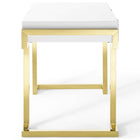 Modway - Ring Bureau - Or Blanc-Pieds en acier inoxydable doré