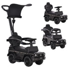 Aosom - Mercedes-benz g350 licensed toddler sliding car - black-Conception 3-en-1 : trotteur pied au sol, toboggan et porteur à pousser 